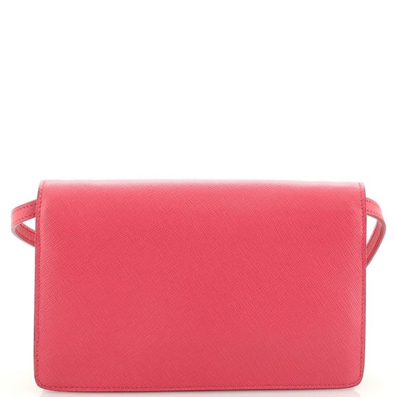 Prada Bow Wallet on Strap Saffiano Leather Small Pink - Picture 3 of 7